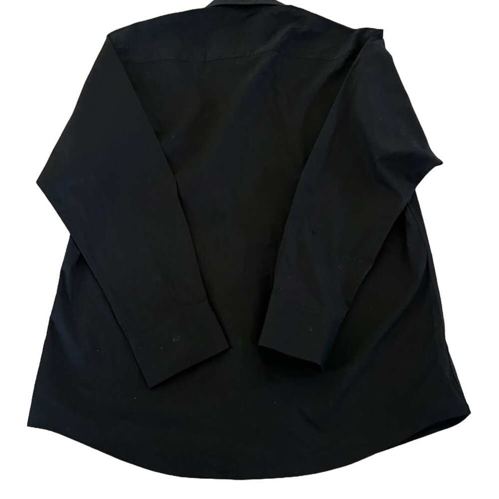 Tallia Men's Large Black Long Sleeve Button Down with Flower Accent - Picture 2 of 5